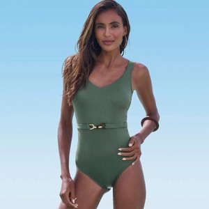 Women's Ring Detail One Piece Swimsuit - LASCANA - 1 of 4