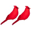 Northlight Cardinal Clip-on Christmas Ornaments - 8" - Red and Black - Set of 2 - 4 of 4