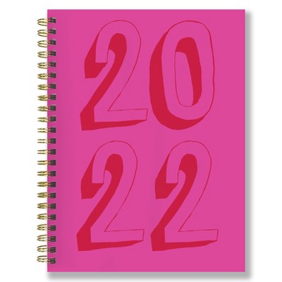 2022 Planner Weekly/Monthly Just Pink Medium - The Time Factory