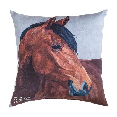 C&F Home 18" x 18" Bay Horse Indoor/Outdoor Decorative Throw Pillow