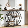 Lantine 47.24" Console able, Industrial 5-Tier Sofa Table Entryway T Table with Storage Shelves for Small Spaces, Hallway, Foyer - 2 of 4