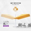 PURPLE LEAF Patio Umbrella White Cantilever Offset Umbrella Square Outdoor Umbrella with 360-degree Rotation for Garden Deck Pool - 3 of 4