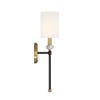 Savoy House Tivoli 1 - Light Wall Light in  Matte Black/Warm Brass - 3 of 4