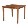 36"x36" Solid Wood Dining Table with Shaker Styled Legs Distressed Oak - International Concepts: Rubberwood, 4-Seater, Traditional Style - 3 of 4