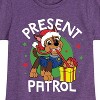 Girls' - Paw Patrol - Chase Christmas Present Fitted Short Sleeve Graphic T-Shirt - 2 of 4