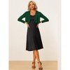 INSPIRE CHIC Women's Elegant Open Front Drape 3/4 Sleeve Crop Bolero Shrug - 3 of 4