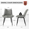 AMERLIFE Faux Leather Dining Chairs Set of 4, Mid-Century Modern Upholstered Chairs with Curved Back & Metal Legs - 2 of 4
