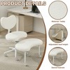 Rbied Adjustable Height Office Chair Accent Chair Meditation Chair with Swivel Footrest and Wheels - 2 of 4