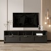 70.87" Particleboard Modern Low-Profile TV Stand with 3 Drawers and Open Storage Shelves for Living Room, Kitchen, Hallway - 3 of 4