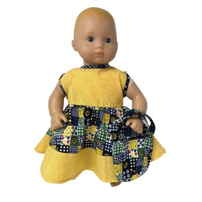 Детские платья Doll Clothes Superstore Sleeveless Patchwork Summer Dress with Matching Purse for 15 Inch Baby Dolls — фото 2
