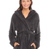 ADR Soft Plush Fleece Women's Robe with Hood, Warm Lightweight Hooded Womens Bathrobe - 2 of 4