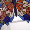 CHLOE Lighting Mariposa Tiffany-glass Butterfly Window Panel 24x22.5 - 4 of 4