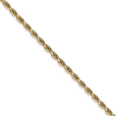 Black Bow Jewelry 2.25mm, 14k Yellow Gold, D/C Quadruple Rope Chain Necklace