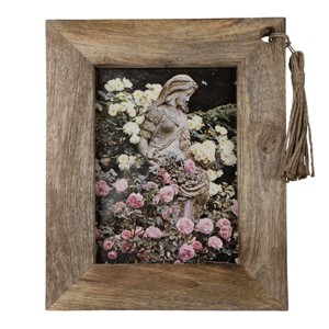Tasseled 5X7 Wood Photo Frame - Foreside Home & Garden - 1 of 4