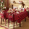 Wikineon Christmas Plaid Tablecloths Black and Red Tablecloth Buffalo Checkered Table Cover for Halloween Wedding Party Decorations 56x120 inch - 2 of 4