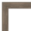 43" x 32" Non-Beveled Hardwood Mocha Wood Wall Mirror - Amanti Art: Modern Rectangular Design, Includes Mounting Hardware - 3 of 4