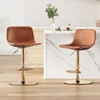 Fontoi Accent Chairs, Mid Century Modern Bar Stools Set of 2, Adjustable Counter Height Stools with Back for Kitchen Island, Gold, 16.9"*14.2"*33.8" - 3 of 4