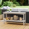 WestinTrends Malibu 55" All Weather HDPE Outdoor Patio Two Shelf Table - 2 of 4