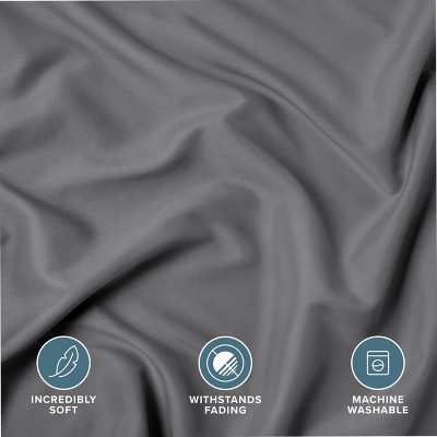 Gray Hypoallergenic Polyester Standard Pillow Sham Set