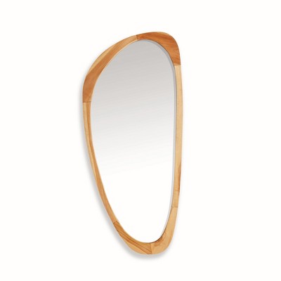 Plum & Post Flynn Mirror Small - Natural Teak Wood Frame