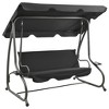 vidaXL Outdoor Swing Bench with Canopy Anthracite - 3 of 4