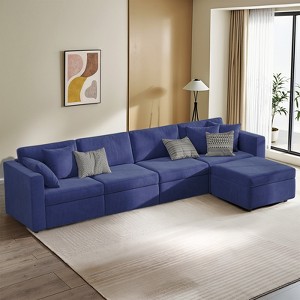 Gymojoy 71"/99.3"/118.1" Loveseat Cloud Sofa Modular Sectional Couch with Deep Seat for Living Room - 1 of 4