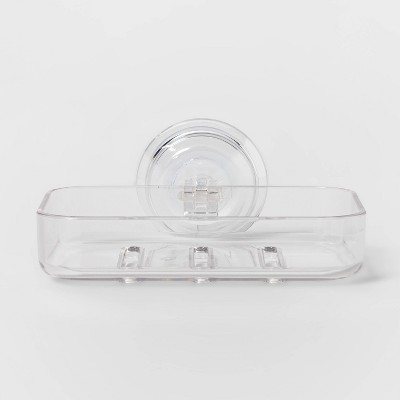 Suction Soap Dish Clear - Room Essentials™