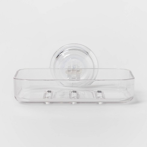 Suction Soap Dish Clear - Room Essentials™ - image 1 of 3