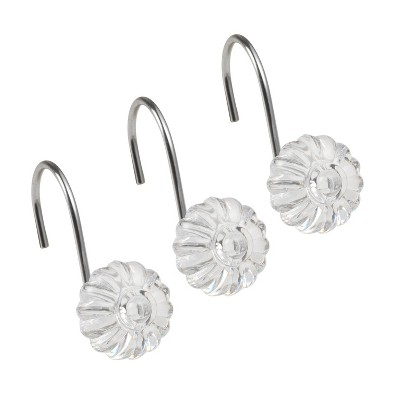 Dancia Shower Hooks Clear/Chrome - Popular Bath