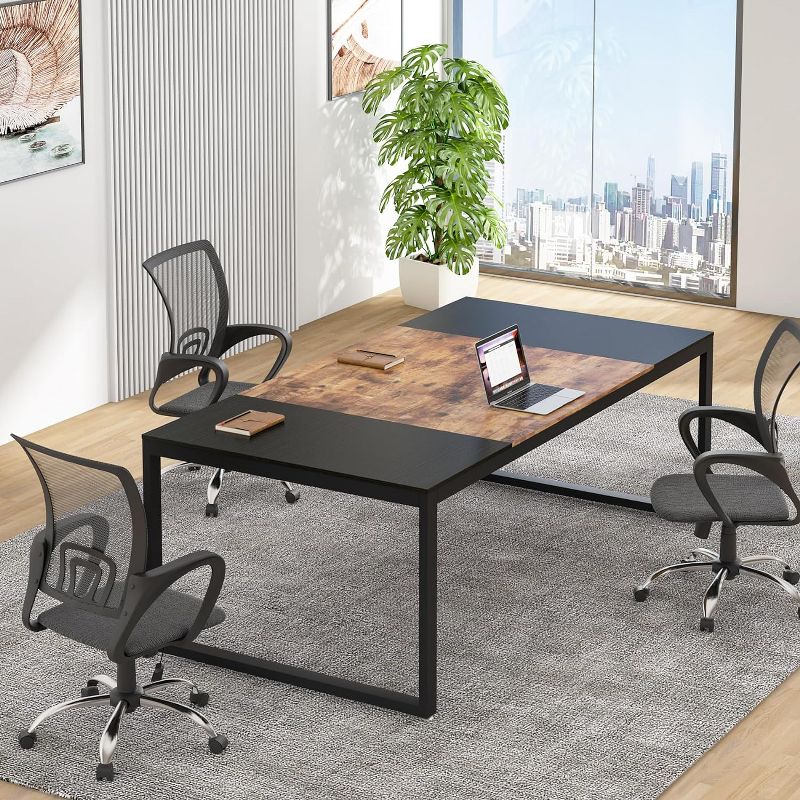 Tribesigns 6FT Conference Table, Rectangle Shaped Meeting Table, Modern Seminar Boardroom Table for Office Conference Room, 2 of 10