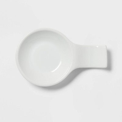 1.4oz Porcelain Sauce Dish with Chopsticks Holder White - Threshold™