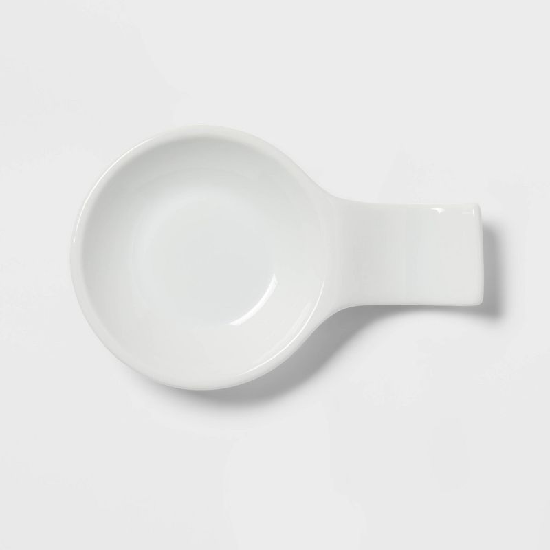 1.4oz Porcelain Sauce Dish with Chopsticks Holder White - Threshold&#8482;, 1 of 9
