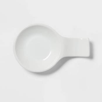 1.4oz Porcelain Sauce Dish with Chopsticks Holder White - Threshold™