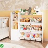 Toy Storage Organizer w/8 Toy Bins 43.5" Wide Toddler Bookcase Storage Cabinet - 3 of 4
