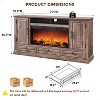SinCiDo 35.7″ Tall Farmhouse Fireplace TV Stand for 80 Inch TV, 36″ Electric Fireplace, Entertainment Center w/ Cabinets & Drawers - 2 of 4