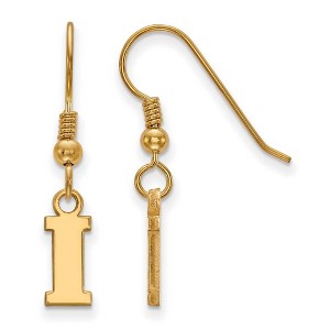 Black Bow Jewelry 14k Yellow Gold Plated Sterling Silver Iowa Hawkeyes NCAA Dangle Earrings - 1 of 3