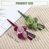 Unique Bargains Women's Metal Long Duckbill Hair Clips Green Purple 5.31"x2.17"x1.18" 2 Pcs - 4 of 4