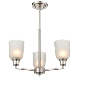 Millennium Lighting Amberle 3 - Light Chandelier in  Brushed Nickel - 1 of 1