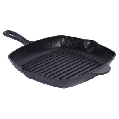 Kitchen HQ Diamond-Infused Ceramic Nonstick Cast Iron Square Grill Pan Refurbished