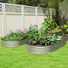 Outsunny 2PCS Galvanized Raised Garden Bed, 7' x 3' x 1' Raised Beds for Gardening with Metal Plant Stakes - 3 of 4