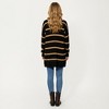 Anna-Kaci Women's Long Sleeve Striped Knit Button Front Cardigan with Soft Textured Feel and Relaxed Drop Shoulder Fit - 4 of 4