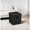 15" Ottoman with Storage, Folding Footstool, Storage Ottoman Bench, Cube Storage Chest Bedroom Bench with Storage 660 lb Load Capacity - 3 of 4