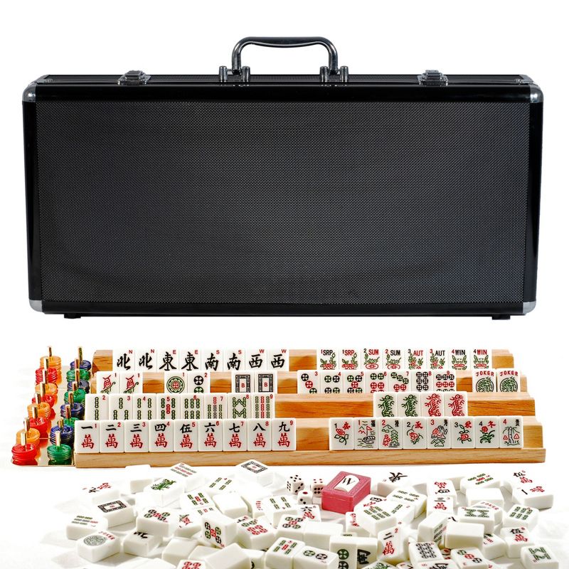 WE Games Aluminum & Black Mahjong - American Style, 1 of 4