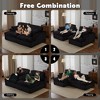 Whisen 2-Piece L-Shaped Sectional Compression Sofa with Soft Corduroy Fabric, No Assembly Required - 2 of 4