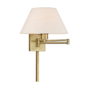 Livex Lighting 1 - Light Wall Light in  Antique Brass - 1 of 4
