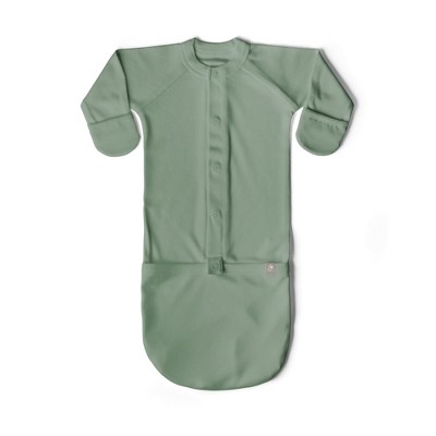 Image of Goumi 24 Hour Convertible Sleeper Baby Gown - Glacier 0-3m