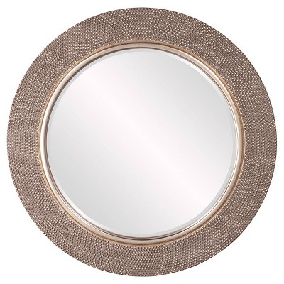 Round Yukon Decorative Wall Mirror Silver - Howard Elliott