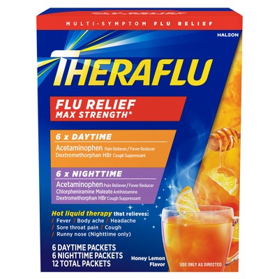 Theraflu Multi-Symptom Flu Relief Max Strength Day &#38; Night Powder - Honey Lemon - 12ct_6