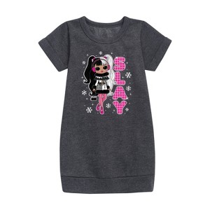 - LOL Surprise! - Winter Dolls Graphic Short Sleeve Fleece Dress - 1 of 3