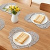 REGALWOVEN Heart Shape Placemats Set of 6, Happy Valentine's Day Dining Table Place Mats Home Kitchen Decor - 2 of 4